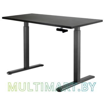 Стол для работы стоя ErgoSmart Manual Desk 1360x800x36 мм (дуб мореный/черный)